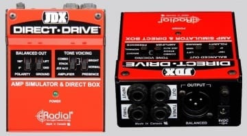 JDX Direct Drive DI Box 4x12 2x12 Shure SM57 microphone Radial