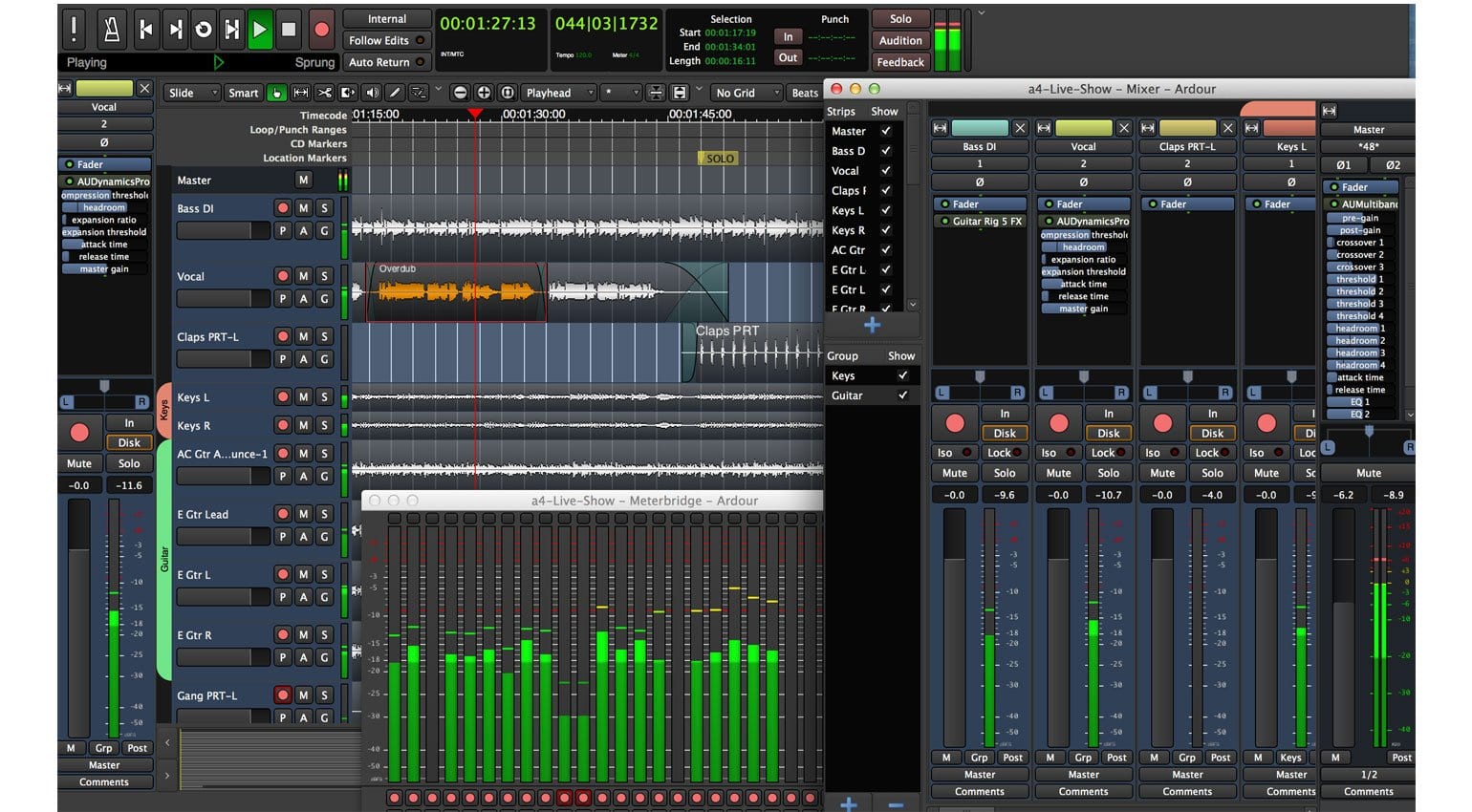 Ardour (software) visual data 7