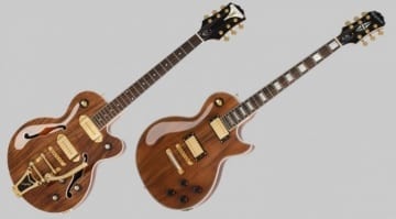 Epiphone Limited Edition Koa topped Les Paul Custom and Wildkat