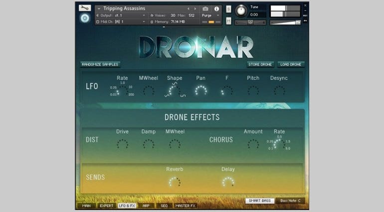 Dronar Guitar Soundscapes drone editor