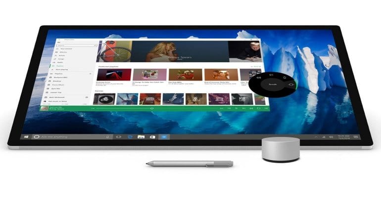 Microsoft Surface Dial 2WS-00008: Controller In Alluminio Bluetooth Per Surface Studio, Pile Incluse