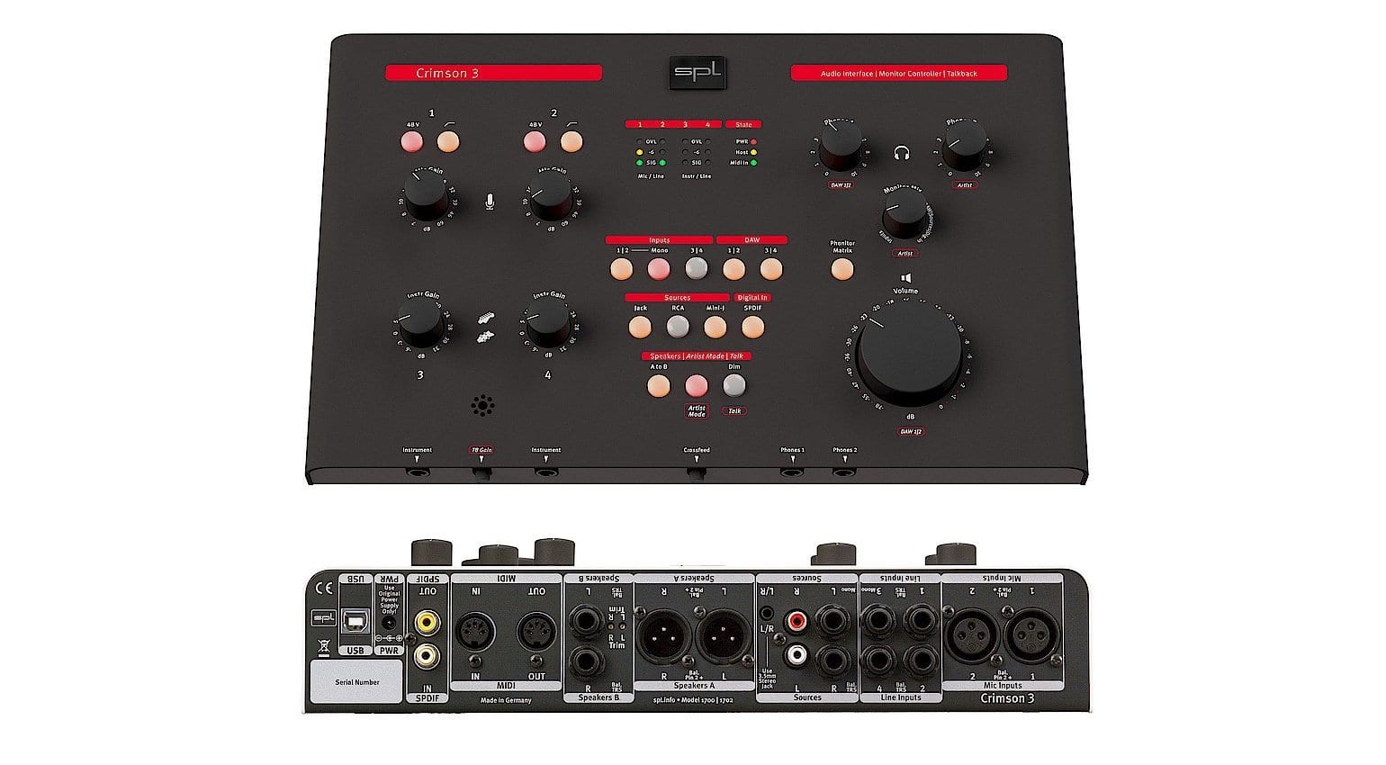 Внешняя звуковая карта с usb spl crimson 3 black