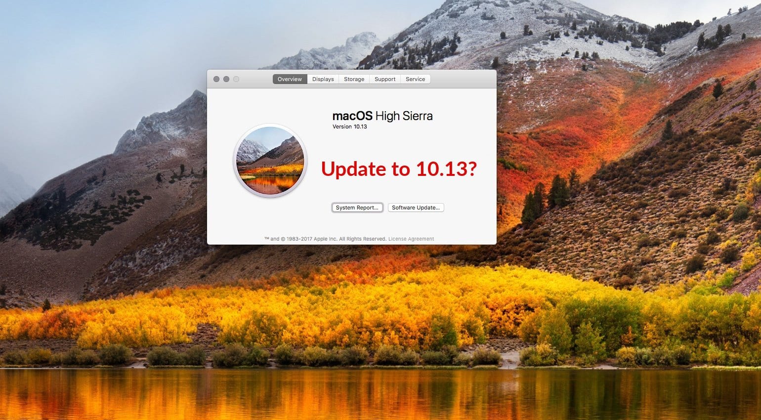 should i update to mac os high sierra