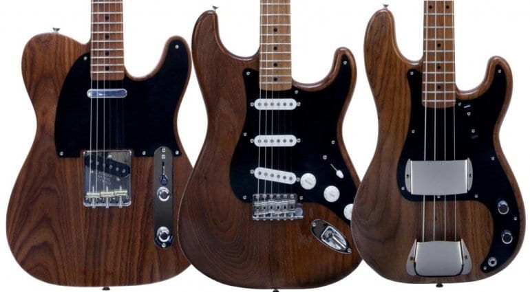 Fender FSR Roasted Ash Telecaster, Stratocaster and Precision Bass