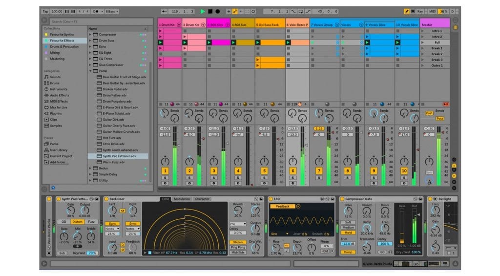 Ableton Live 10 Session view