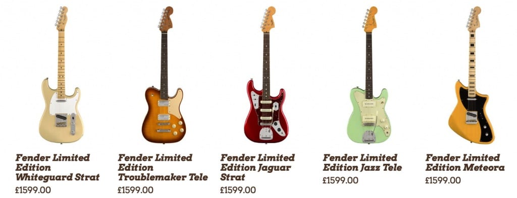 Fender Limited Edition 2018 models leaked