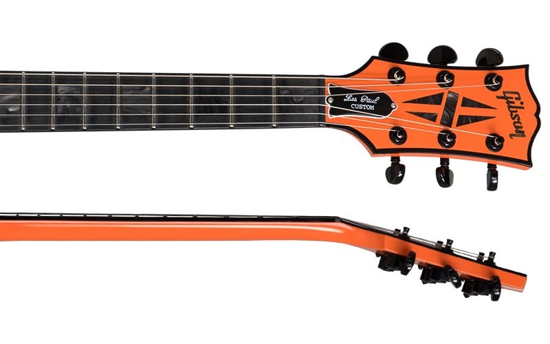 Gibson Les Paul Custom Chambered Blackout headstock