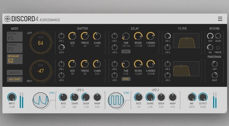 Audio Damage Is Ready With Discord 4 A Souped Up Stereo Pitch Shifter Gearnews Com