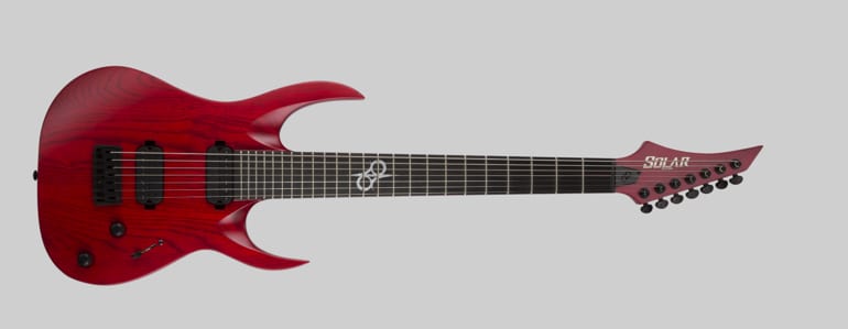 Solar Guitars A2.7 – TRANS BLOOD RED MATTE 7-string