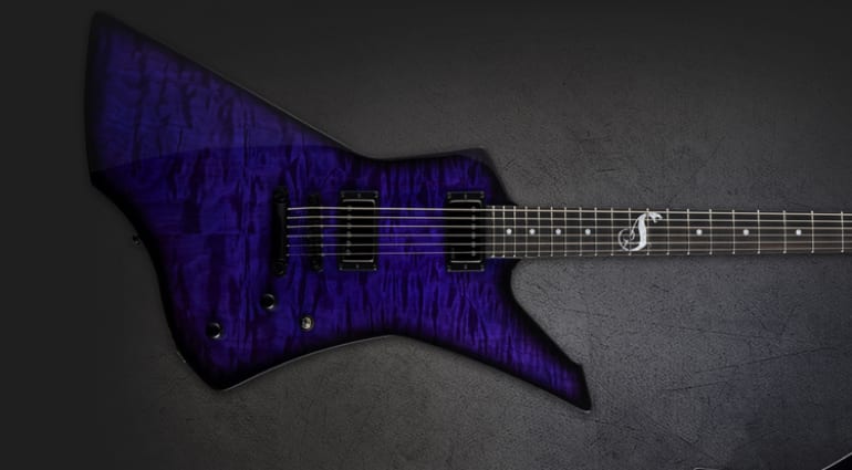 James Hetfield Esp Ltd Snakebyte Se Baritone The Purple Beast Gearnews Com