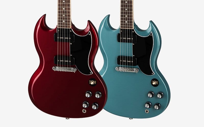 Gibson SG Special in Vintage Sparkling Burgundy and Faded Pelham Blue