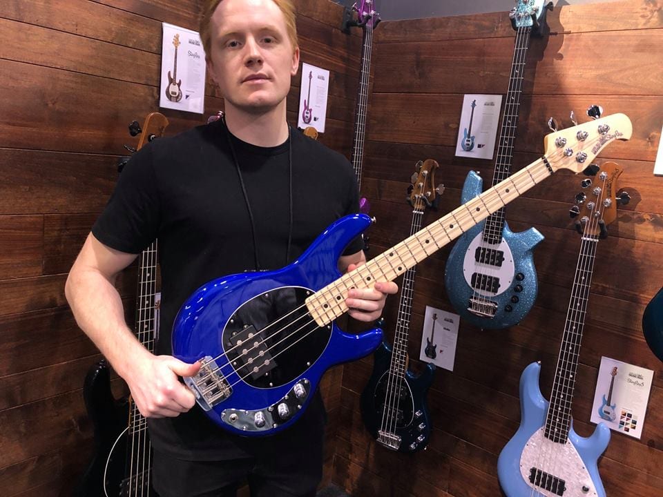 Ernie Ball Music Man NAMM 2019 Booth with new Stingray Short Scale bass models