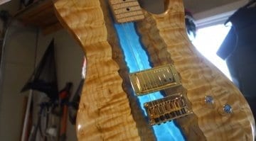 Burls Art River Guitar epoxy