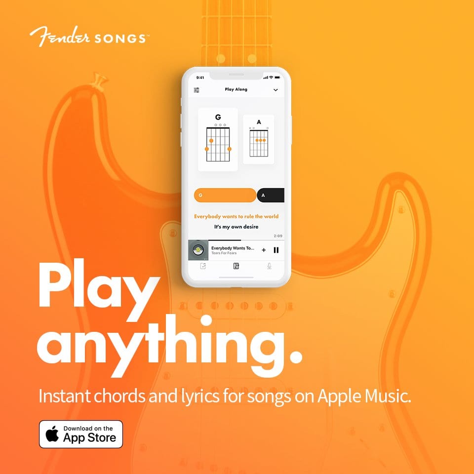 Fender Songs chord app launches on Apple iPhone with 750,000 tracks