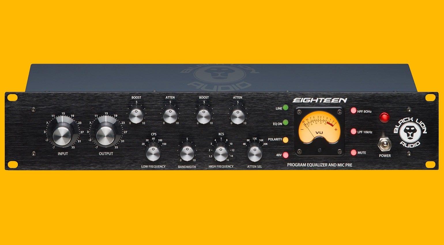 Black Lion Audio Eighteen: Mic preamp and program EQ with a Melcor 
