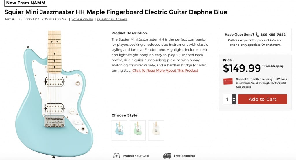 Squier Mini Jazzmaster HH leaked online
