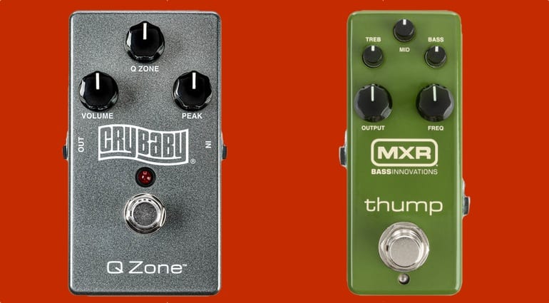 Crybaby Q Zone Fixed Wah and MXR Thump Bass Preamp