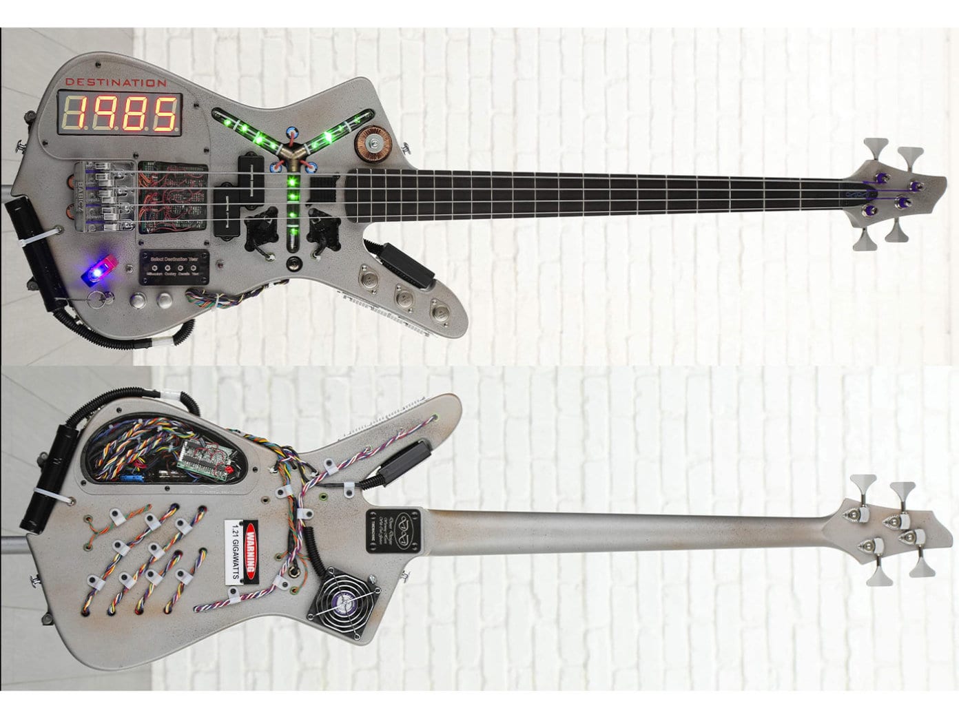 DeLorean/Time Machine bass guitar  built by Doner Designs