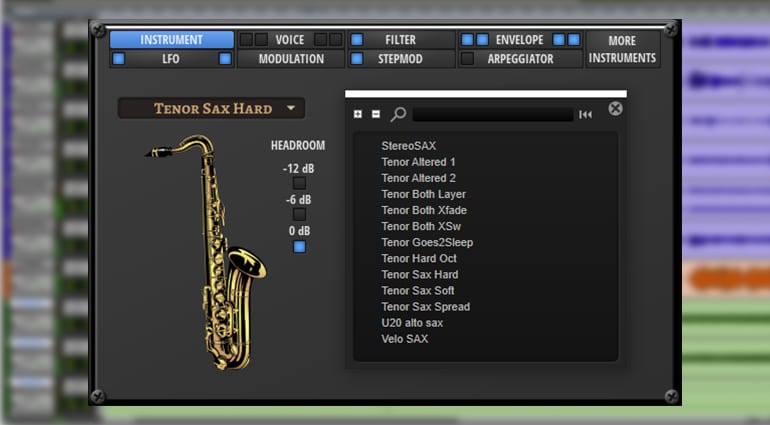 freemusicproduction.net saxophone sample pack GUI