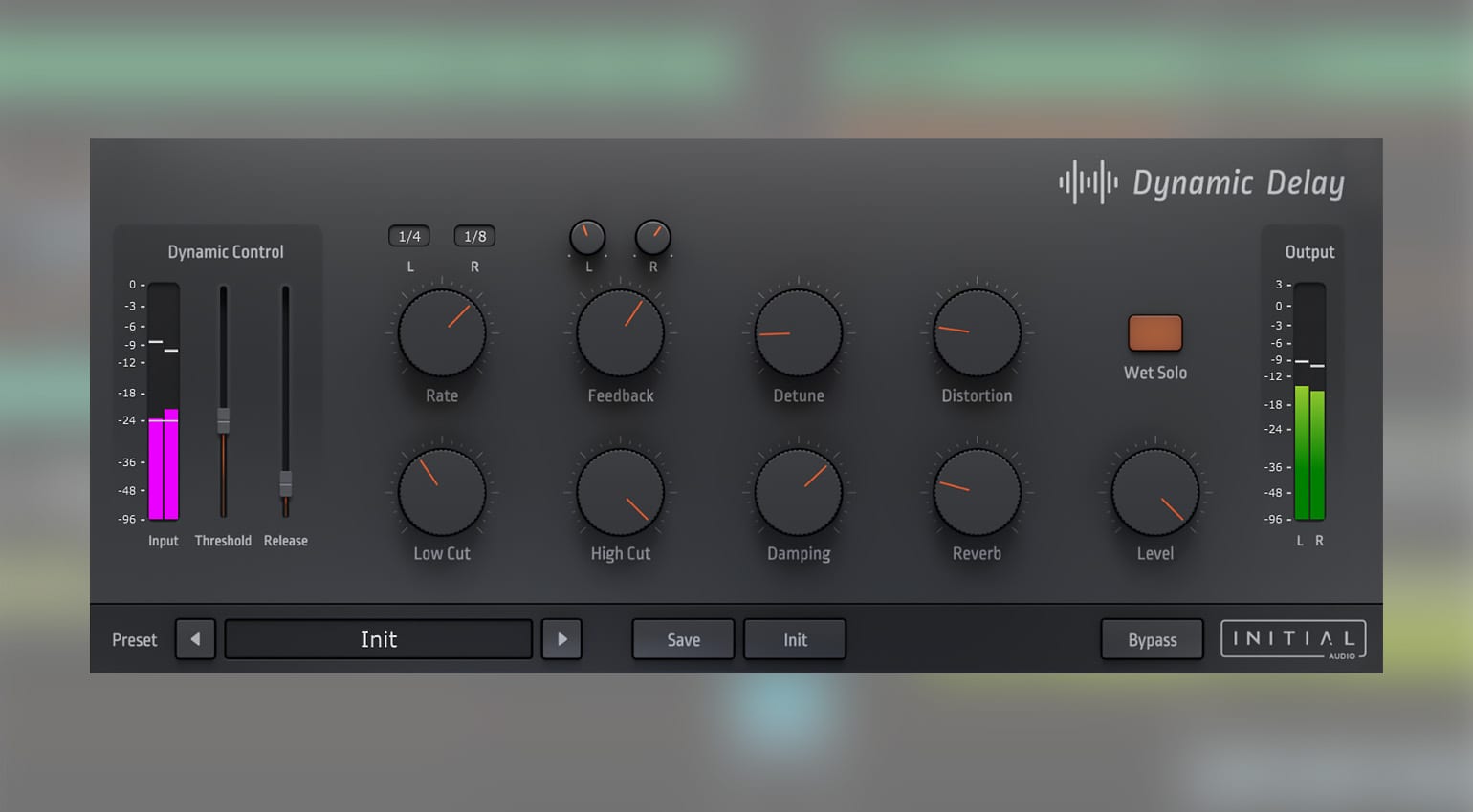 Initial Audio Dynamic Delay stereo delay with integrated ducking