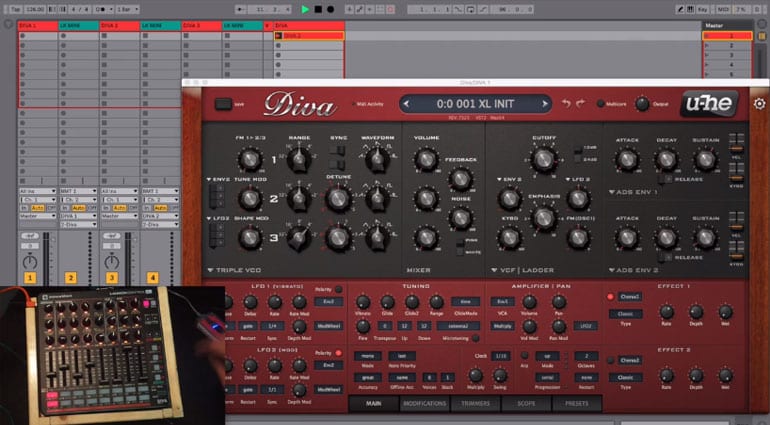 DIVA CTRL: control more than 130 parameters of U-He DIVA with a Novation XL - gearnews.com