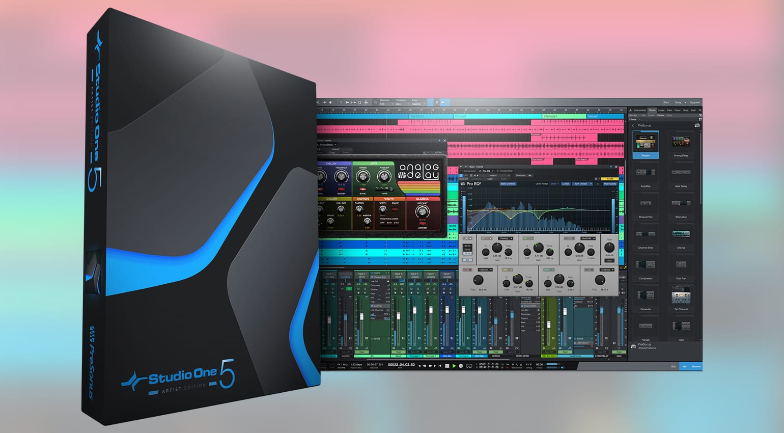 PreSonus has announced Studio One 5. The new version of the popular DAW comes with a long list of new features, including redesigned effects, clip gai