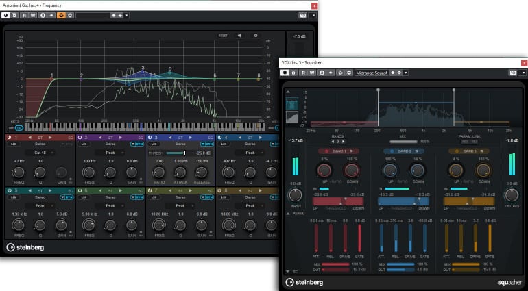 Cubase Pro 11 Frequency 2 and Squasher