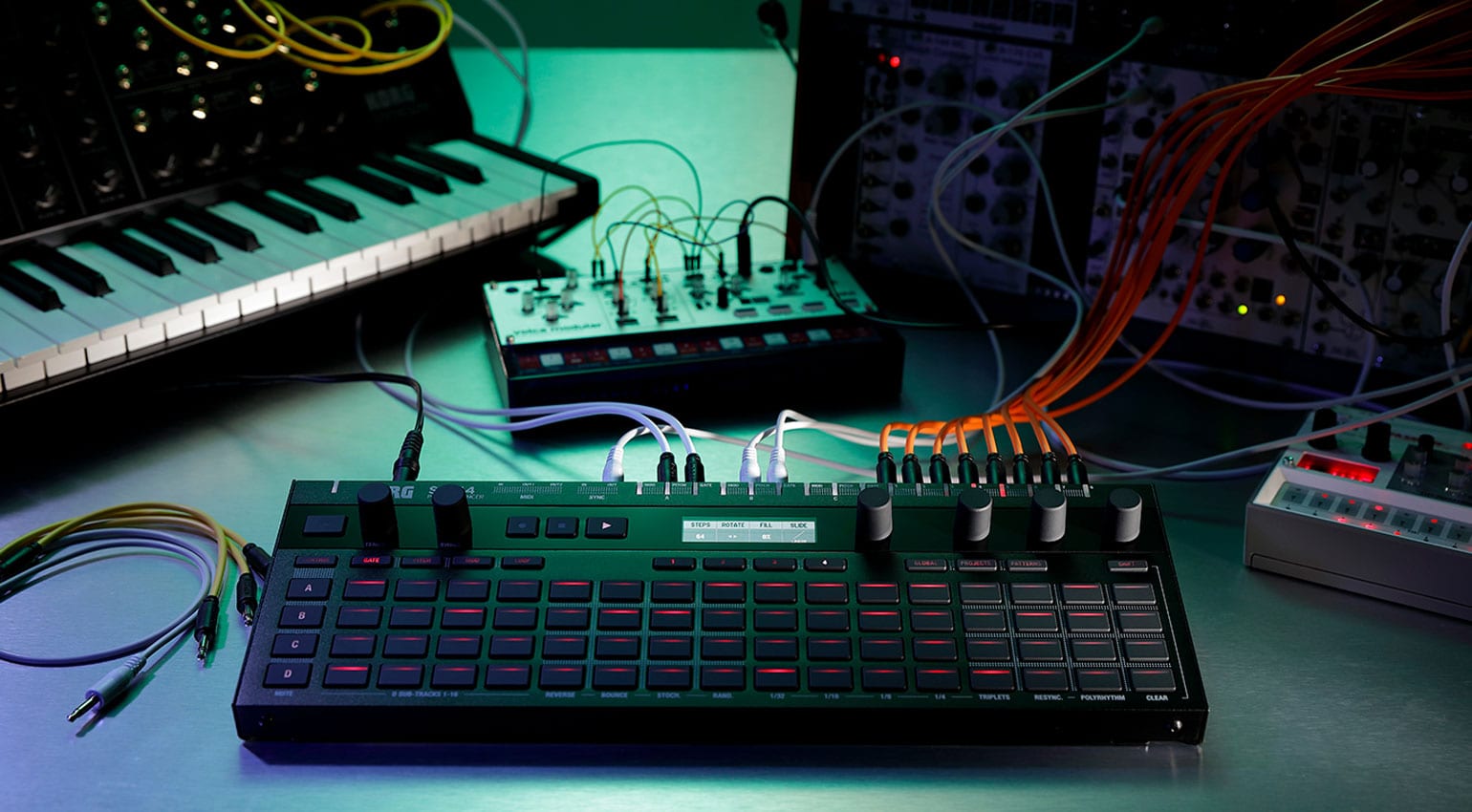 SQ64 Polyphonic Sequencer solid slab of 4track 64step CV/MIDI