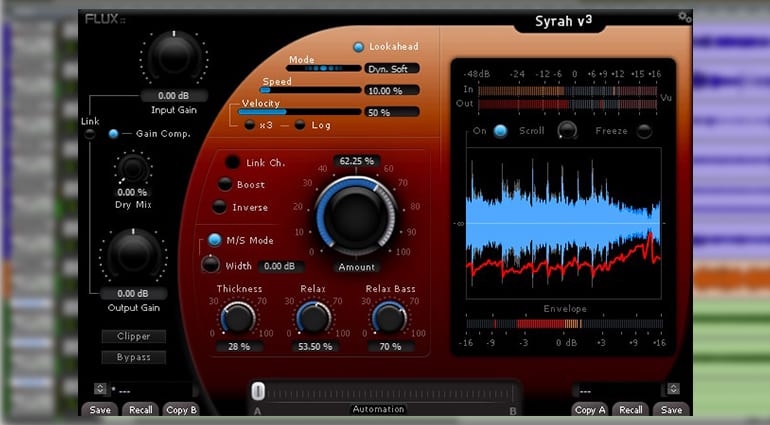 flux audio syrah plugin GUI