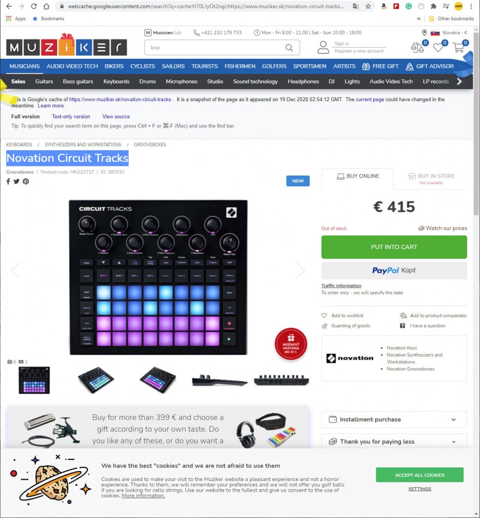Original google-cached source