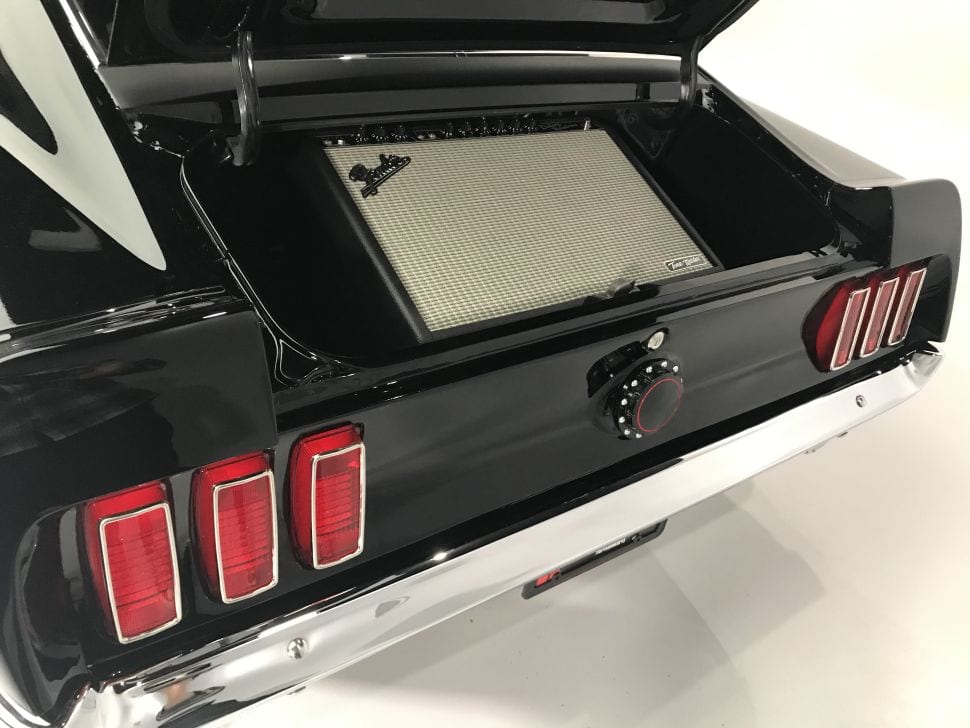 This Fender 1969 Ford Mustang Is Fitted With A Tone Master Deluxe Reverb Amp Gearnews Com