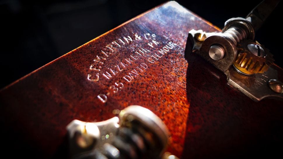 Martin David Gilmour signature models with stamp on rear of headstock