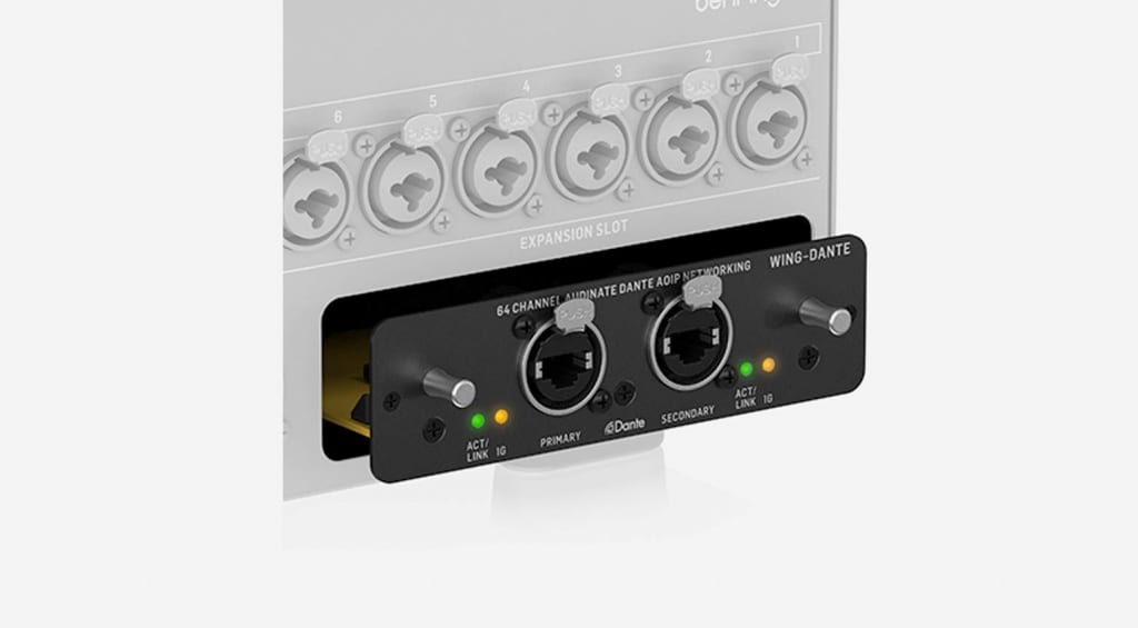 Dante comes to Behringer Wing with the WINGDANTE expansion card