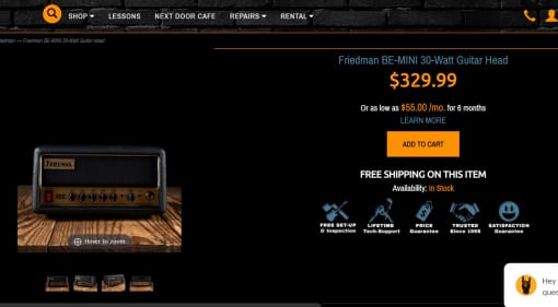 Friedman BE Mini 30 Watt guitar amplifier new
