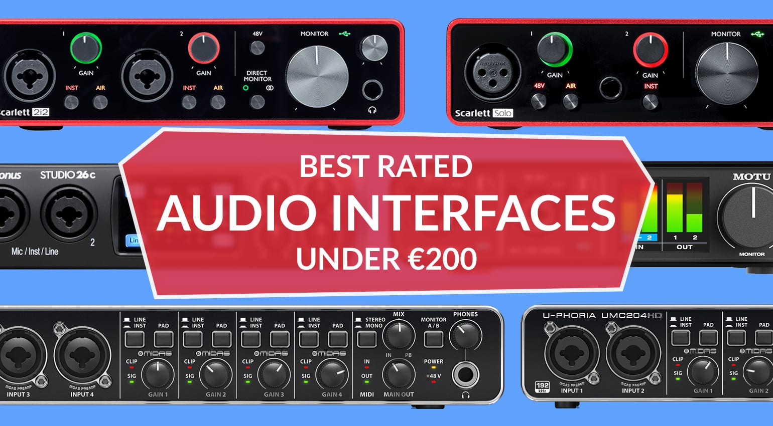 best external usb audio interface under 200