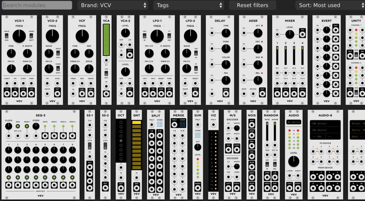 Cardinal Open source VCV Rack as a free VST plugin