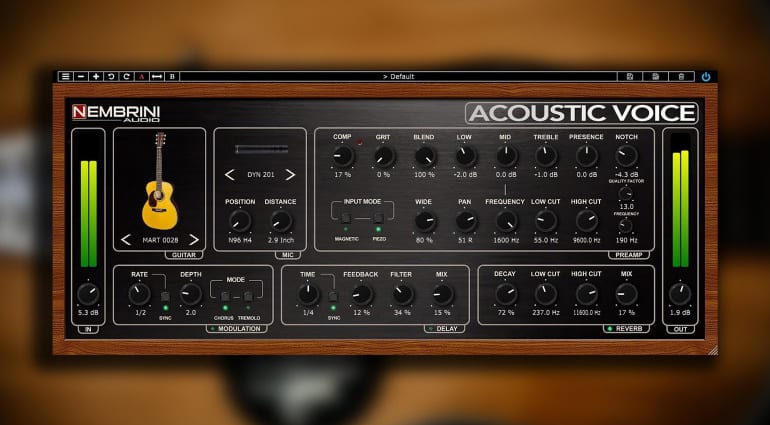 Nembrini Audio launches Acoustic Voice guitar plugin
