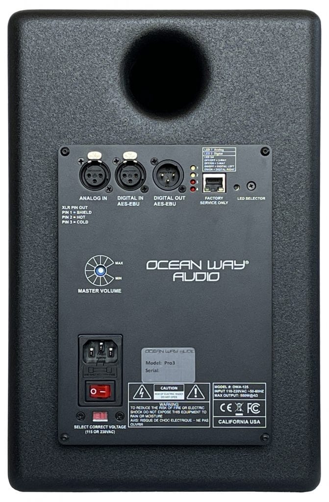 Ocean Way Audio Pro3 - rear