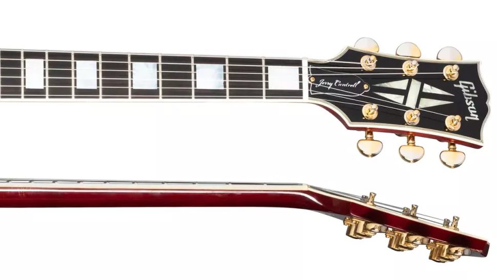 Jerry Cantrell Wine Red 'Wino' Les Paul Custom headstock