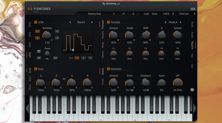 ToneBooster Flowtones Modulation/FX page