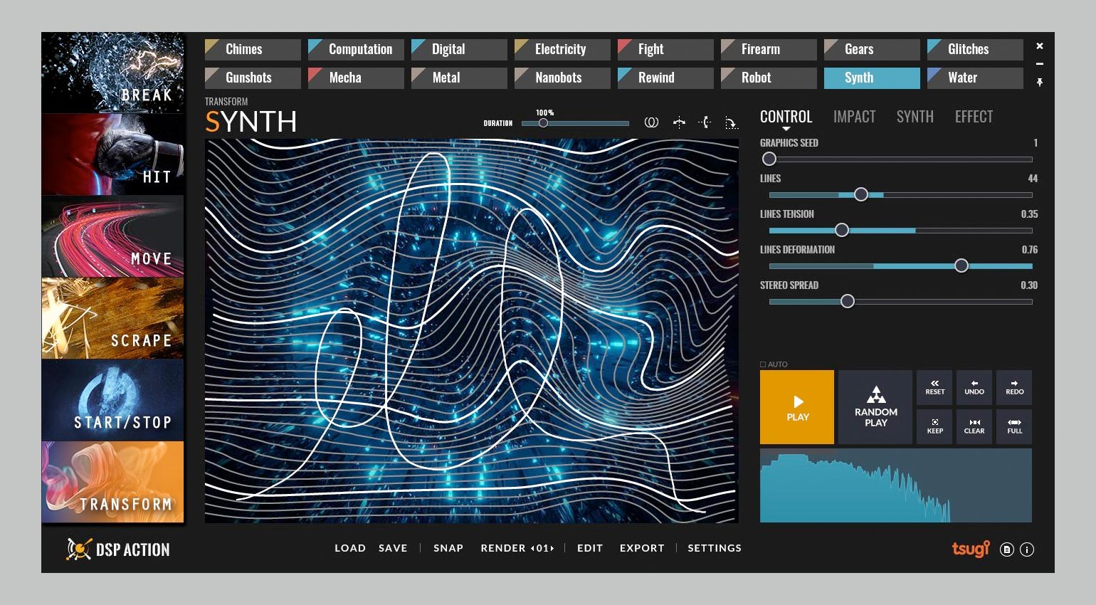 DSP Action Dynamic, high impact, sound effects generator