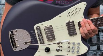 BilT Mood Guitar in purple with humbuckers