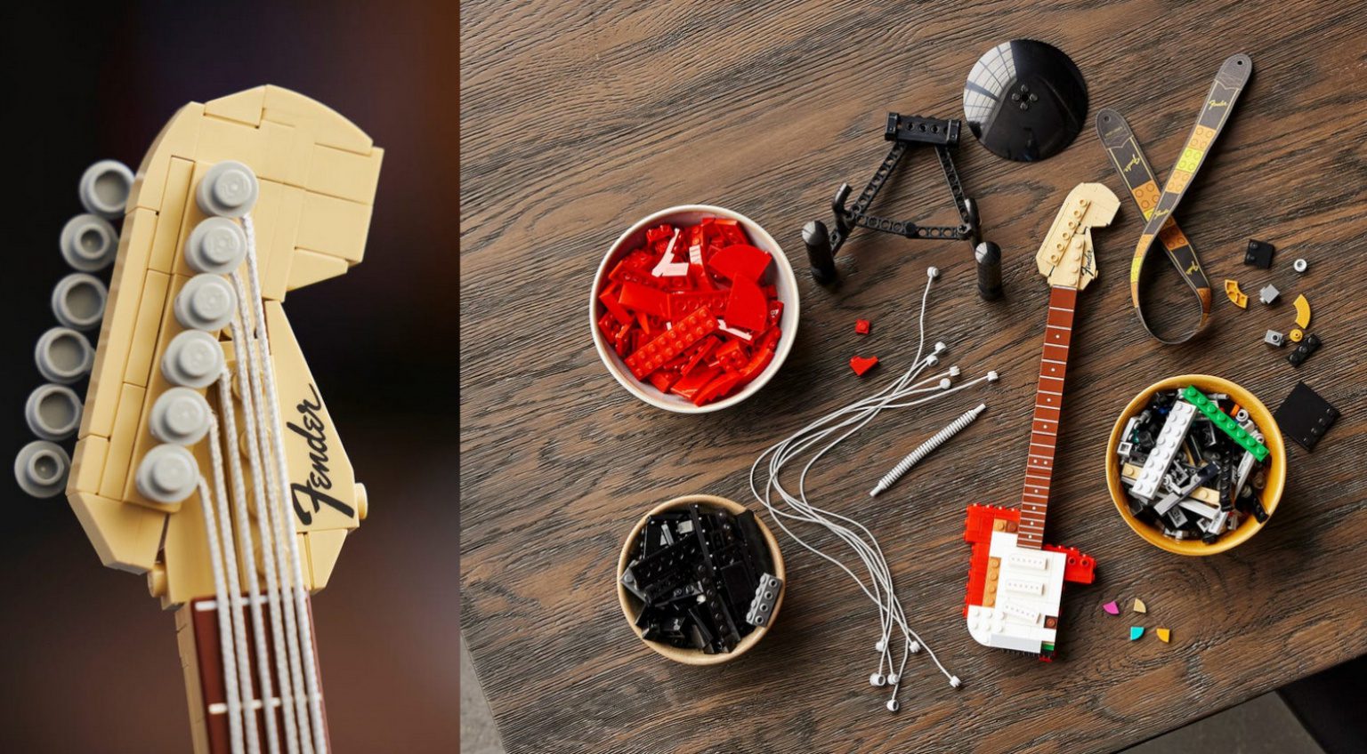 The official LEGO Fender Stratocaster kit is finally here!