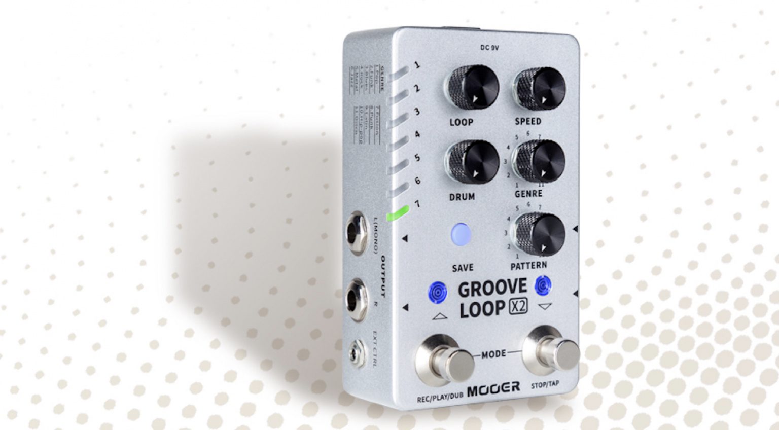 Mooer Groove Loop X2 Stereo looper pedal with drum machine • INGO