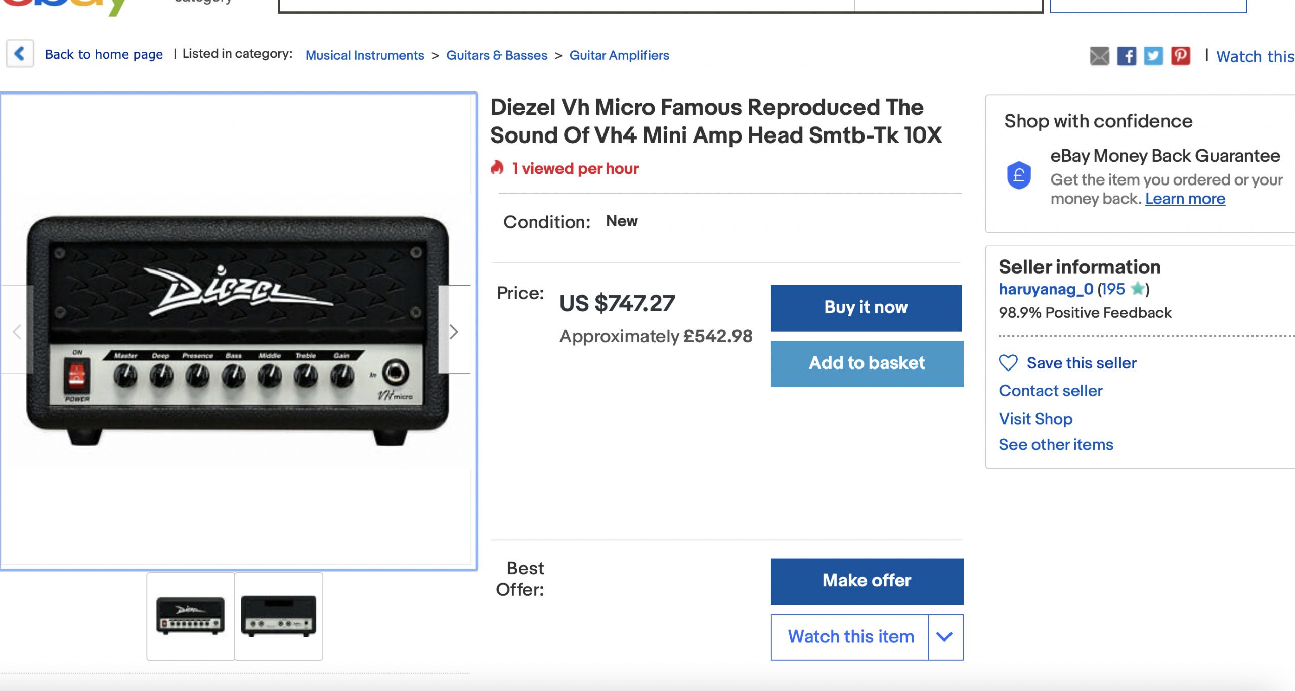 New Diezel Vh Micro on eBay