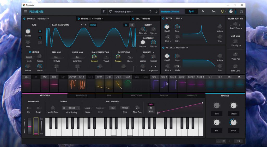 Arturia Pigments 3.5 with cross modulation