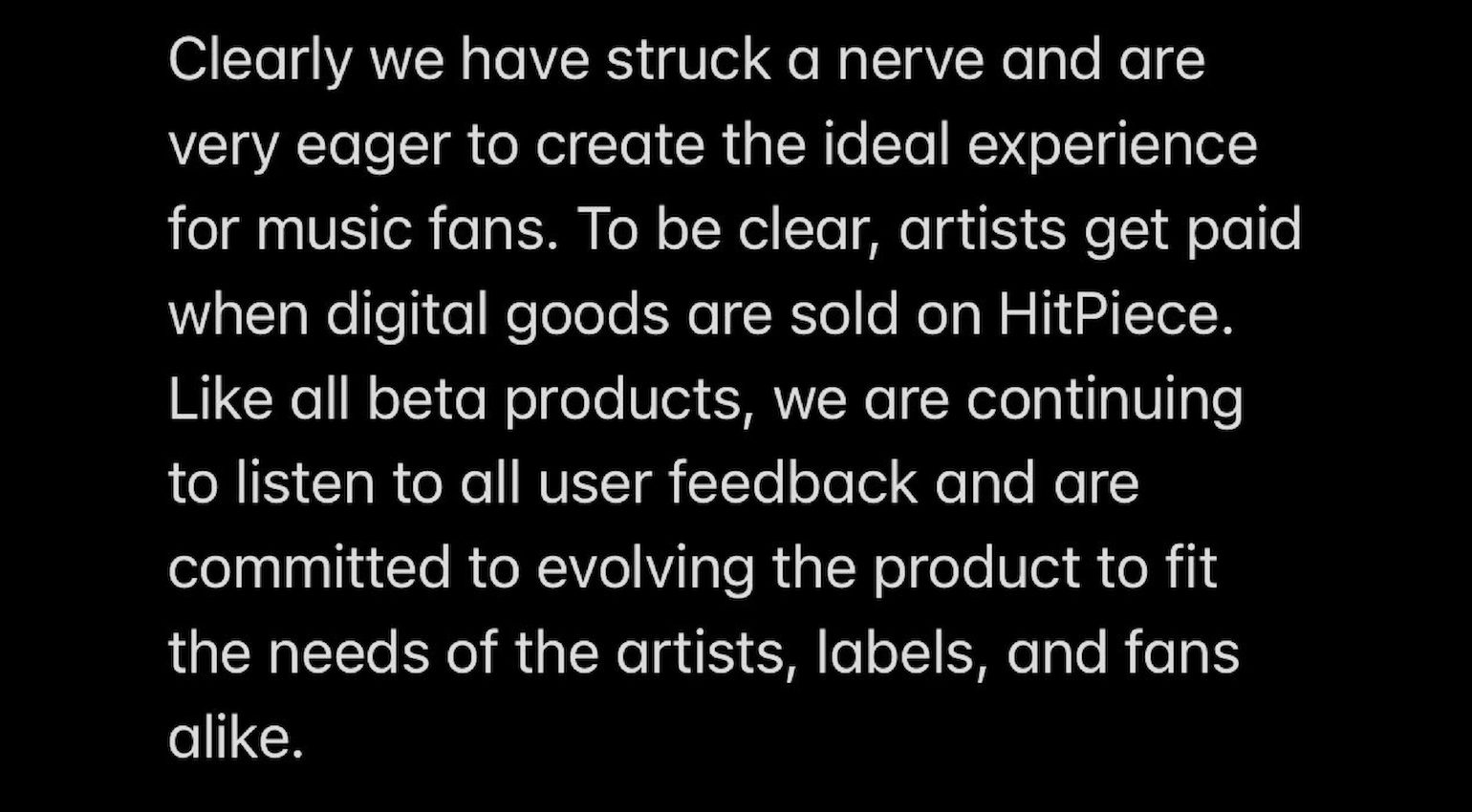 Hitpiece response