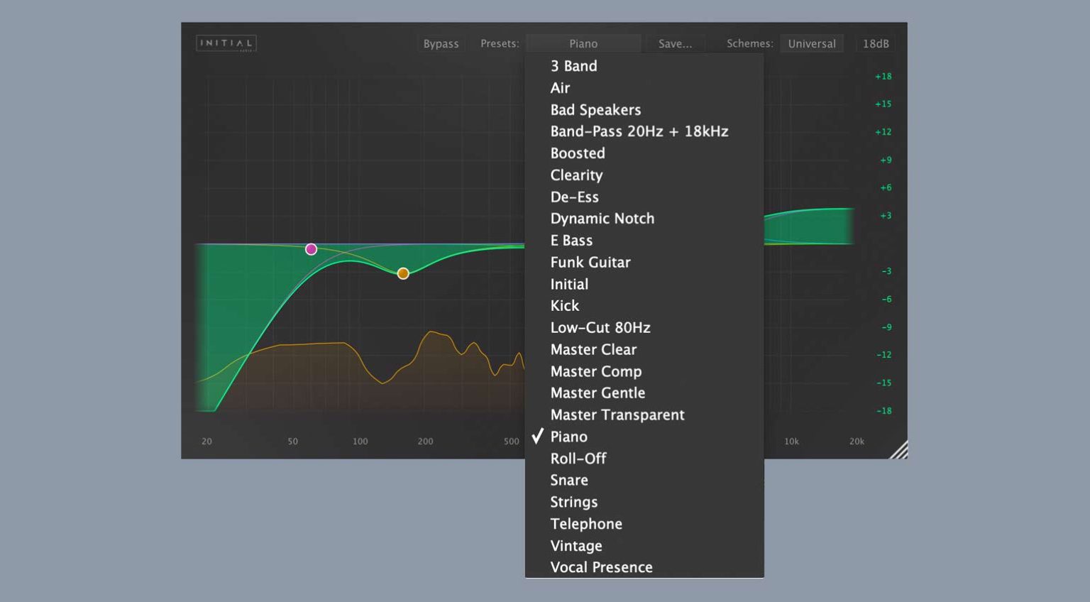 Initial Audio Dynamic Eq Parametric equalizer with multiband