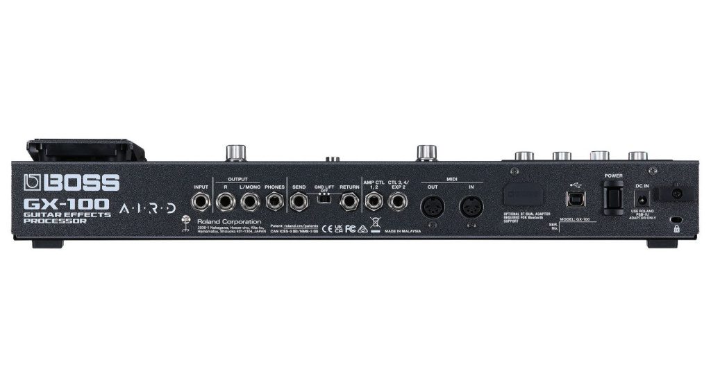 boss-gx-100-rueckseite-1024x565 Boss GX-100 launches its latest AIRD powered virtual amp and multi-effects