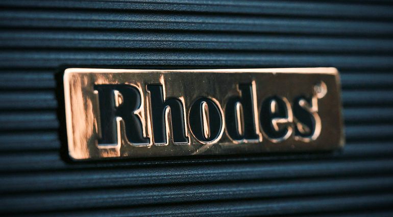 Rhodes logo in gold